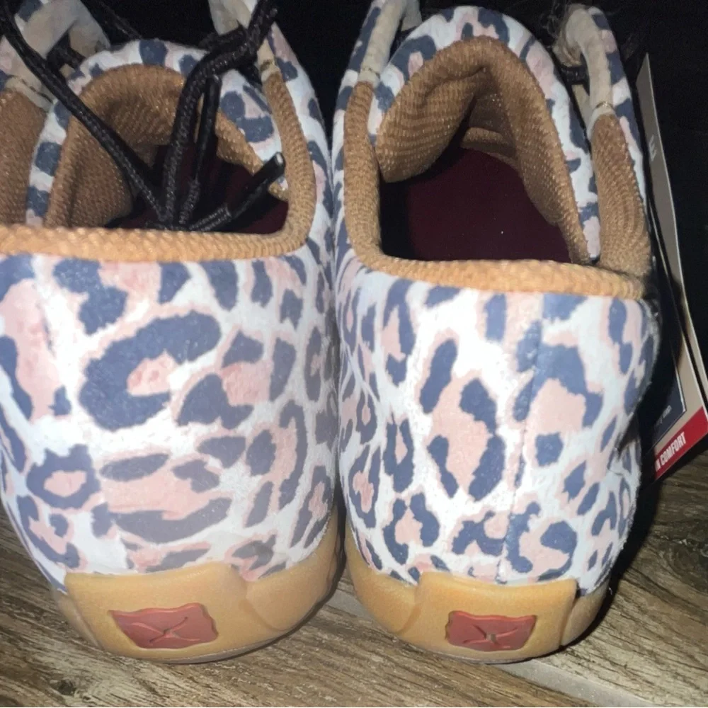 NWT Twisted X Boat Shoe Driving Moc - Leopard Cheetah print - Picture 5 of 6